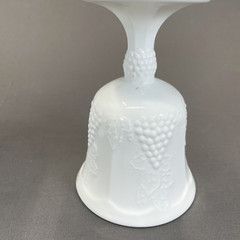 Indiana Colony Harvest Grape Milk Glass Water Goblets 5 1/4″ Set Of 2 Footed