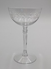 Vintage Holly Clear by Fostoria Crystal Champagne/Tall Sherbet Glasses Set of 3