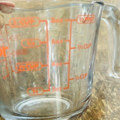 Anchor Hocking 1 Cup 8 Oz Measuring Cup Clear Red Graphics Liquid