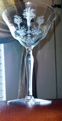MORGANTOWN Champagne Tall Sherbet Mayfair Glass Optic Panel Stem 7668