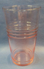 PINK GLASS 4.75″ Vintage Tumbler Drinking Glass