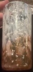 Antique? End of Day Spatter Glass Tumbler with Mica Inclusions