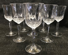 Lot of 8 Crystal Red Wine Glasses 7″ x 2 3/4″