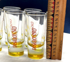 7 Disaronno Italian Gold Venetian Murano Amaretto Liqueur Glasses Barware Shot
