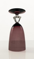 Bryce Aquarius Amethyst Juice Glasses Set of 10 Diamond Stem