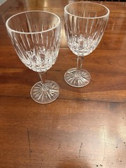 Pair of Vintage Mikasa «Old Dublin» Crystal Wine Glasses Goblets – Set of 2
