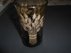 Vintage Libbey Franco Wheat Print Glasses Set Of 4