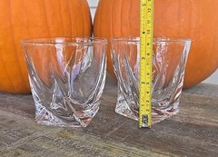 Set 2 Mikasa MOTION Double Old Fashioned Crystal Glasses 3¾» GERMANY 10oz MINT