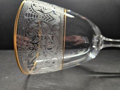 Glastonbury-Lotus Brocade Gold Set of (7) 10 oz. Water Goblets