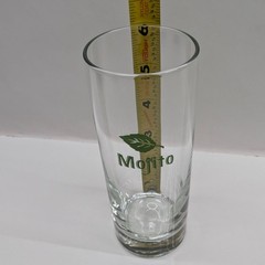 Libbey Glass Mojito Tall Glass 6″ Clear Green Leaf Design Barware Drinkware