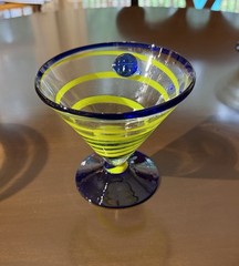 Kosta Boda Royal Caribbean Hand Blown Martini/Margarita/Dessert Glasses~Set of 4