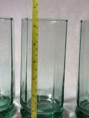 Anchor Hocking Essex Light Green Glass Tumblers 6 3/8” Set Of 4
