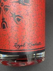 Vintage Royal Kendall MCM Red and Black Highball Glasses Set of 4
