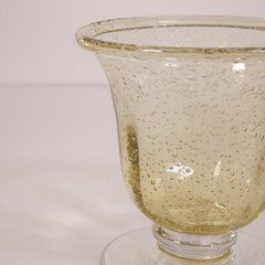 Yellow Depression glass NO. 2 3 1/4″ Footed Tumbler Juice Glass