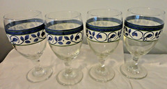 PFALTZGRAFF ORLEANS 16 OZ SET OF 4 ICED TEA WATER DRINKING STEM GLASSES GOBLETS