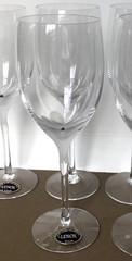Lot 6 Lenox Atrium Cut Glass Champagne Flute Stem Goblet 8.25″ Frosted Petal NWT