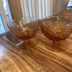 8 Vintage 1960s Mid Century Morgantown Seneca Driftwood Amber Sherbet Glasses