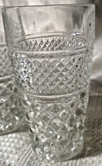 (4) Anchor Hocking Wexford Tumblers Diamond Pattern- 10oz