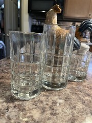 Anchor Hocking 14 oz Tartan Goblets 4 Pack, Iced Tea Water, Tumbler Old Fashion