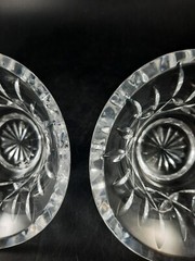 Set of 2 Vintage Waterford Cut Crystal 5″ Finger Bowls Dishes