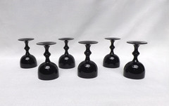 Carlo Moretti Italy Black MCM Wine, Champagne & Cordial Glasses – Set of 18