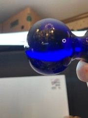 Vintage Hortensja Poland Cobalt Blue Blown Glass Decanter – 11″