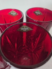 Godinger Shannon Dublin Collection Ruby Red Highball Glasses Set Of 4
