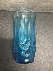 Anchor Hocking Glass Colonial Tulip Laser Blue 25 oz Cooler 6 3/4″ x 3 5/8″