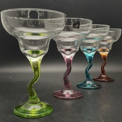Circleware Snazzy With Style Margarita Glasses 4pc Made in Saudi Arabia 6.5″tall