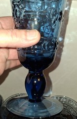 Set Of 8 Mikasa Studio Nova Adirondack Aztec Southwestern Cobalt Blue Glasses