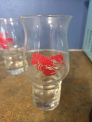 Vintage Red Lobster Hurricane 16 Oz Barware Glasses Set of 5