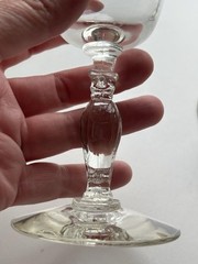 Vintage Tuxedo Penguin Stem Art Nouveau Glass Wine Manhattan Cordial Set Of 2