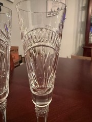 Vintage Lenox Crystal Dawn Of The Millenium Champagne Flutes Set Of 2 EUC