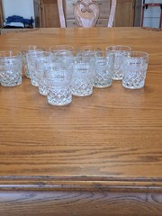 Anchor Hocking Wexford Old Fashioned Rock Glasses Diamond Glass VTG Set of 12
