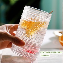 Vintage Drinking Glasses Set of 8 Highball Cocktail Water Glasses