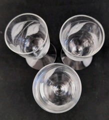 (Set of 3) Glastonbury Lotus 1500-17 Gray Cut, 4.25″ Cordials