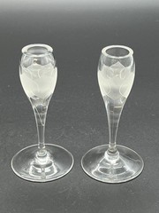 Rosenthal Studio-Line Lotus Cordial Glasses Set of 2 Bjorn Wiinblad Germany