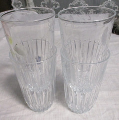x4 – Princess House Heritage Highlights Tumblers Glasses 5 3/8″ tall