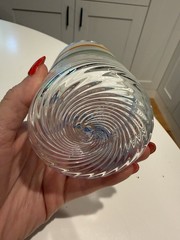 Hudson Beach Glass Hand Blown Rainbow Spiral Tumblers Set Discontinued