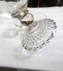 FOUR Water Wine Goblets Glasses Vintage Anchor Hocking Bubble Foot 5 1/2″ c1950