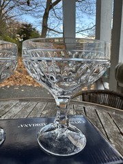 4 Vintage 1982 Crystal d’ Adriana Crystal Champagne Sherbet Coupe Glasses In Box