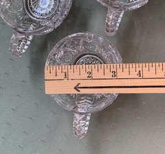 Vintage Imperial Glass Ohio Fashion Clear Pressed Glass Punch Cups Set of 3