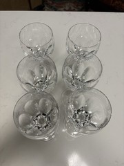 Set of 6 Vintage Nachtmann Leonore Crystal Water Goblets Glasses Germany 8.25”H