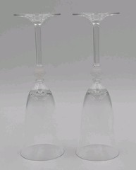 2 Mikasa Crystal Glass Promises Frosted Ball Stem 8 1/2″ Champagne Stems Flutes