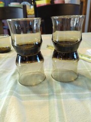 Vintage Libbey Apollo Tawny Brown Whiskey Glasses Set of 4, 8oz.