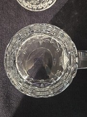 4-CRISTAL D’ARQUES DURAND Chantilly Taille Beaugency MUG Glass SET Coffee France