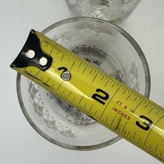 Vintage 1950’s Glass Atomic Sunburst Pattern Highball Glasses/ Barware Set of 6