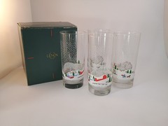 Set of 4 Lenox Sleighride Highball Glasses/Tumblers with Box