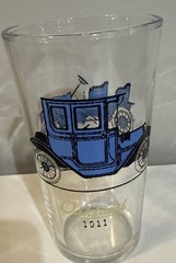 Vintage 1950s Hazel Atlas Antique Car Tumblers Set Ford Chevy Buick