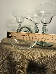 Cristal D’Arques Siesta Margarita Glasses Set 4 Cactus Stem Vintage Barware